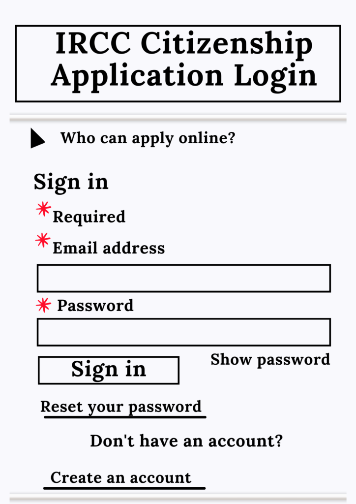 IRCC Citizenship Application Login